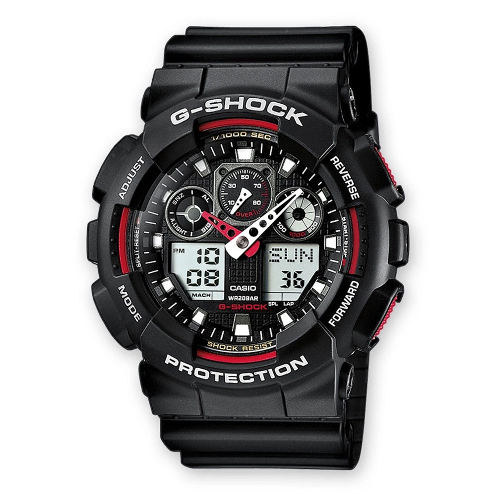 Montre G-Shock GA-100 noir/rouge-1