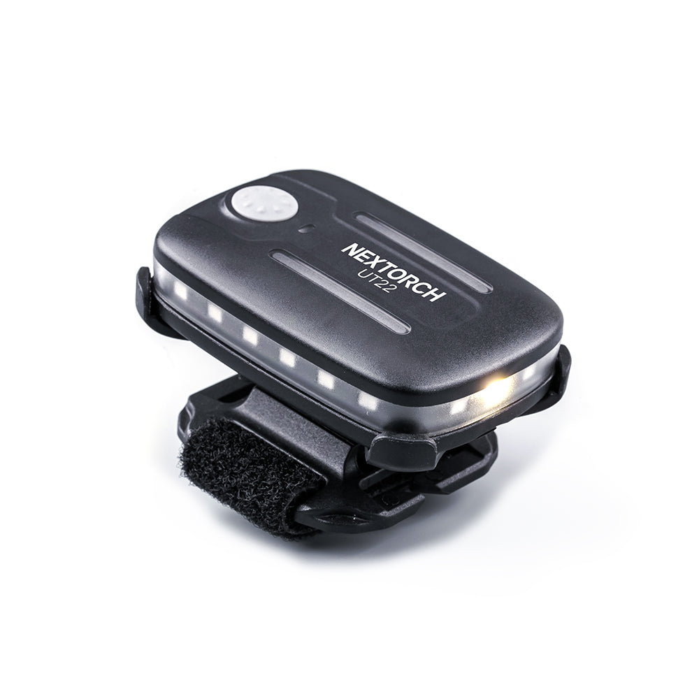 Lampe rechargeable fixations multiples UT22 - éclairage blanc + strobe rouge-1/bleu - 11 lumens