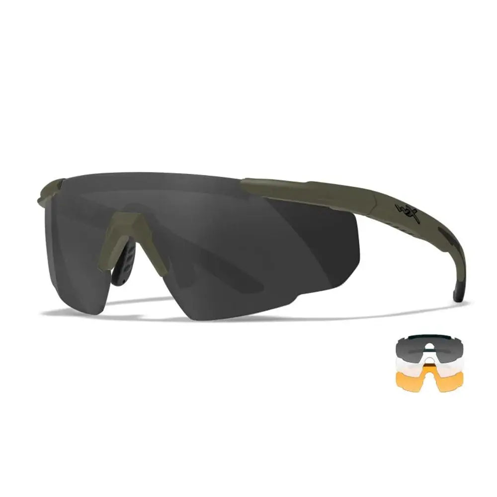 Lunettes de protection balistique Saber Advanced vert olive écrans fumé/incolore/orange Wiley x