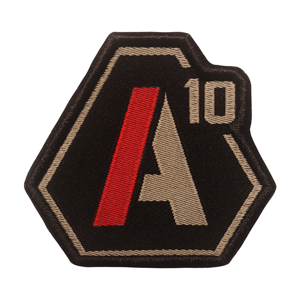 Patch SIGNATURE logo A10 brodé tan/rouge-1