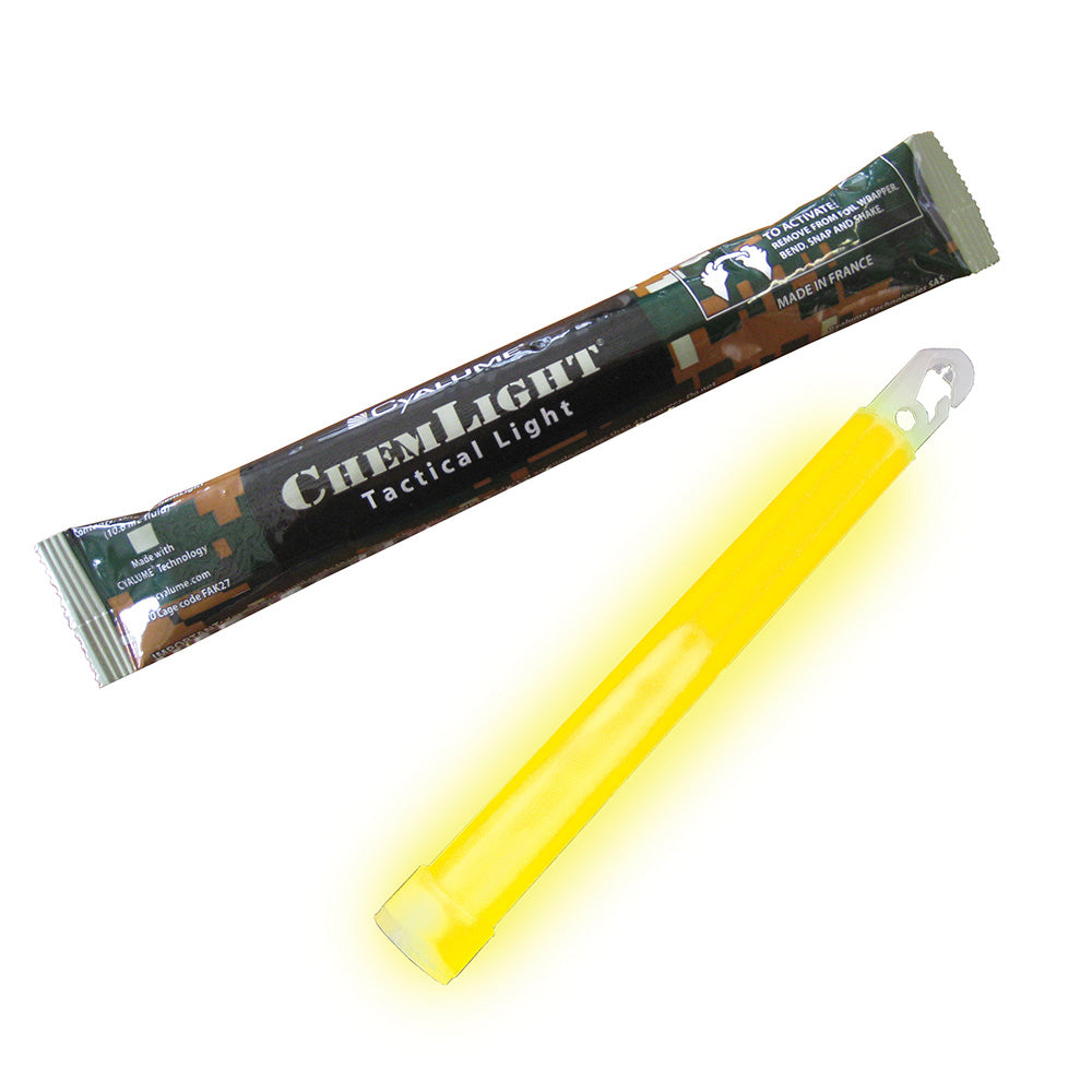Bâton lumineux ChemLight 15 cm - 12 heures jaune-1