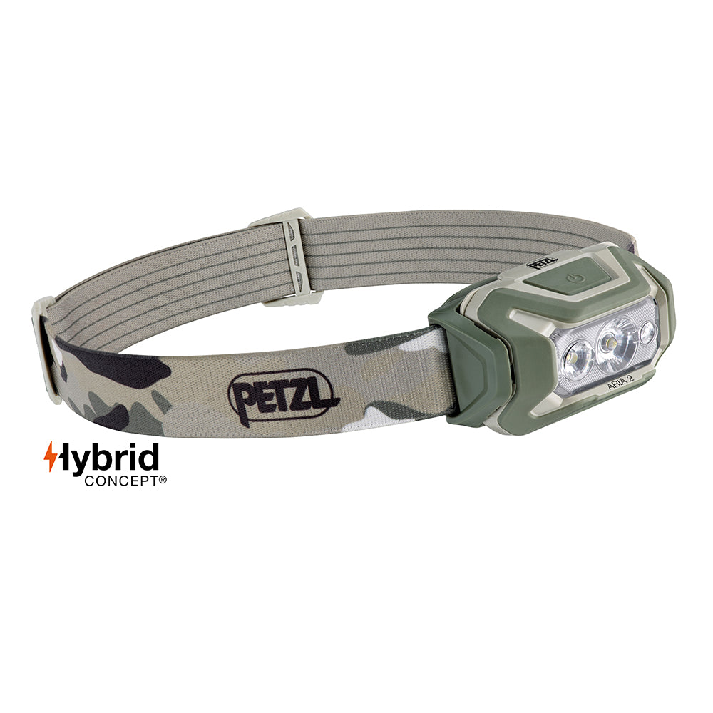 Lampe frontale Hybrid Aria 2 camo fr/ce - éclairage blanc, rouge-1, vert et bleu - 450 lumens