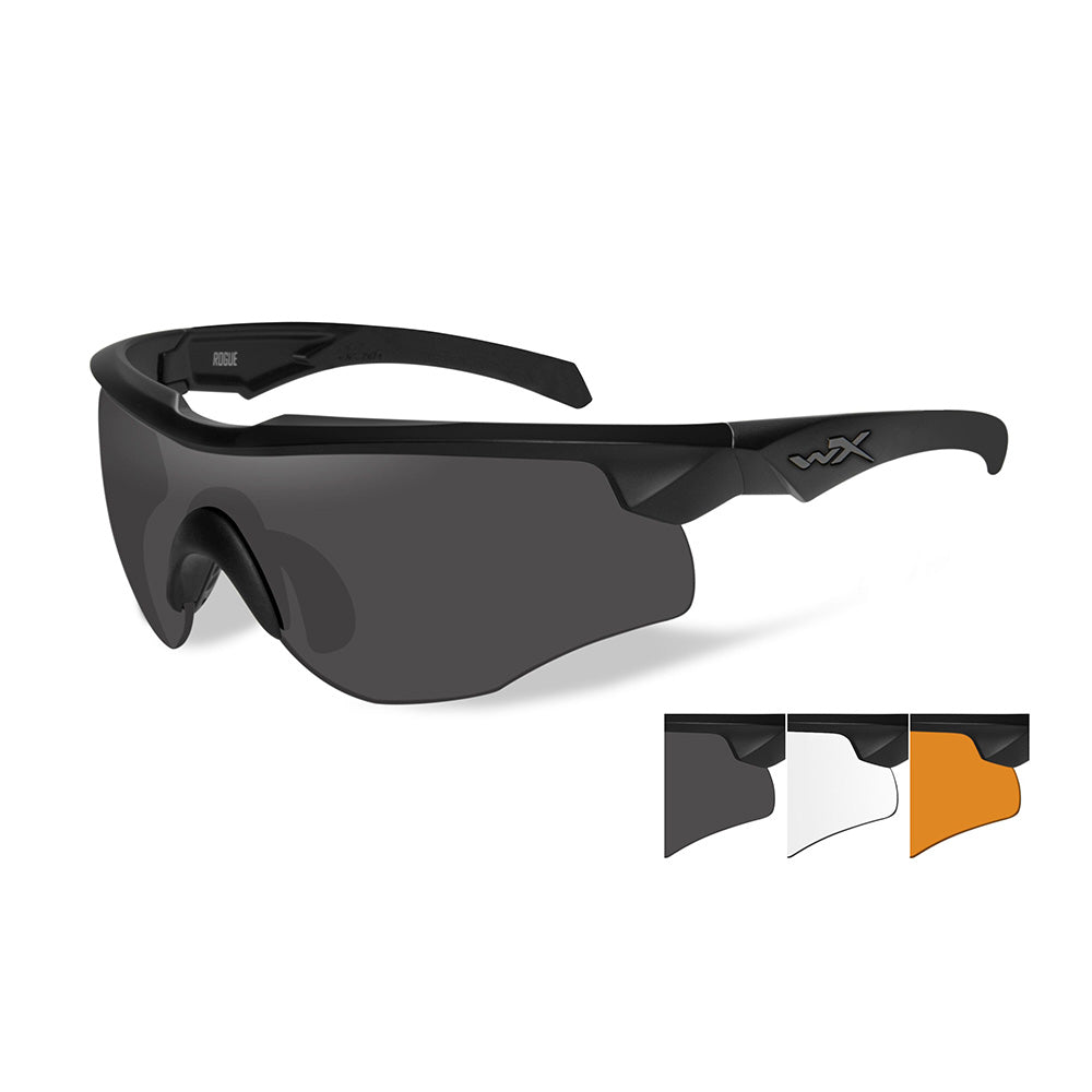 Lunettes de protection balistique Rogue Comm noir écrans fumé/incolore/orange-1
